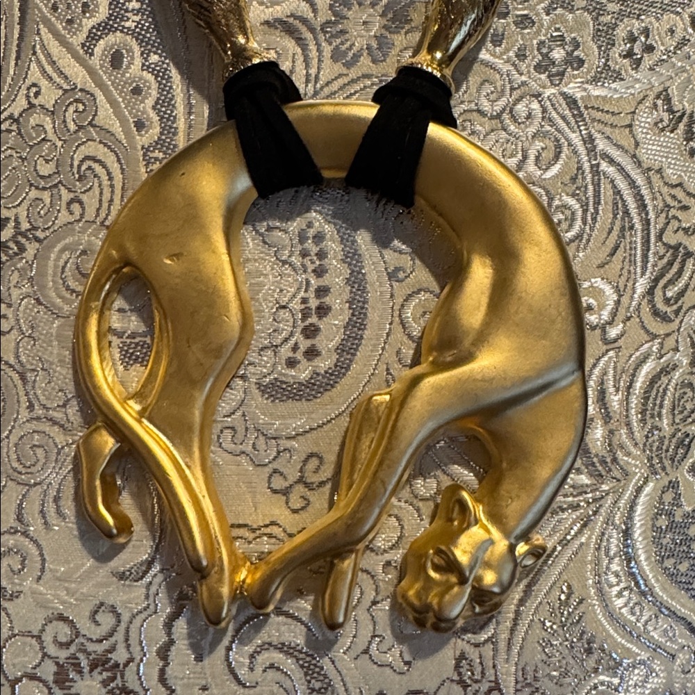 NWT ANTHONY ALEXANDER Elegant Gold Panther Neckla